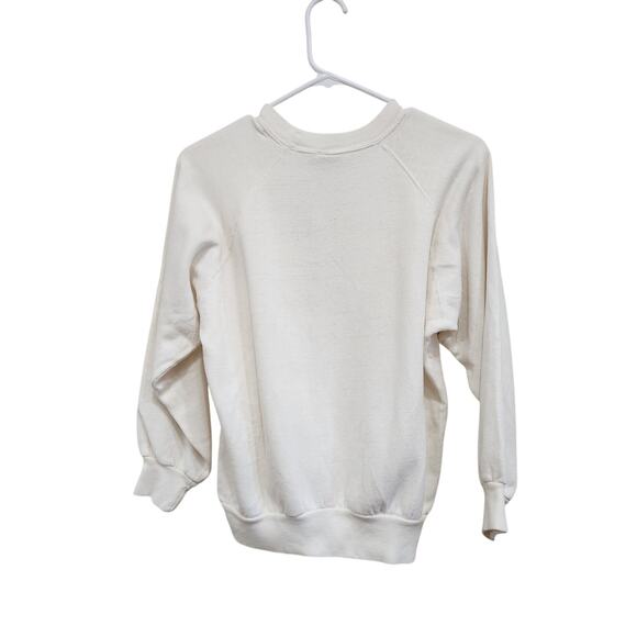 Vintage Supa Sweats Hard Rock Cafe Long Sleeve Sweatshirt White Size Large - Picture 2 of 8